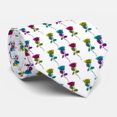 Verbazingwekkende rozen stropdas voor mannen (Opgerold)