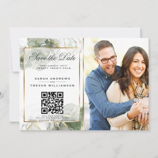 Verbazingwekkende Sage Foto & QR Code Bewaar de Da Kaart (Voorkant)