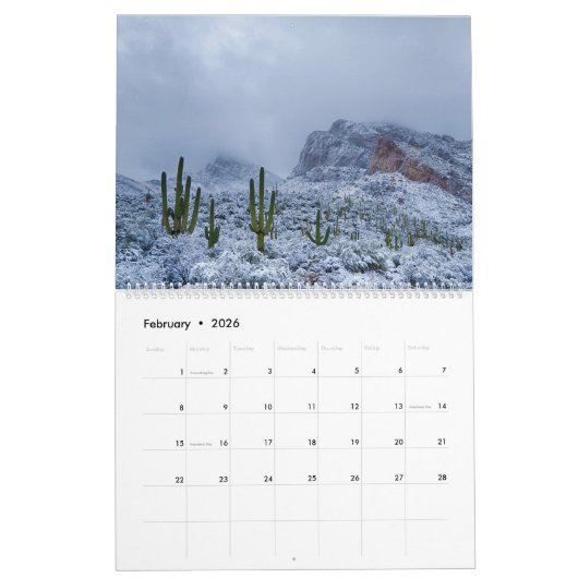 Verbazingwekkende Saguaros Kalender (Feb 2026)