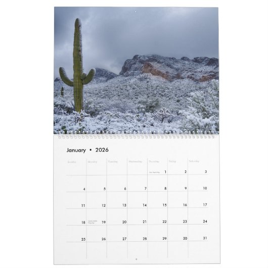 Verbazingwekkende Saguaros Kalender (Jan 2026)
