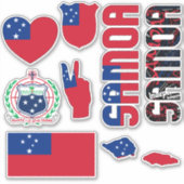 Verbazingwekkende Samoa vormen nationale symbolen Sticker (Voorkant)