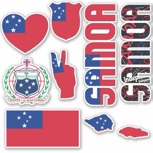 Verbazingwekkende Samoa vormen nationale symbolen Sticker (Voorkant)
