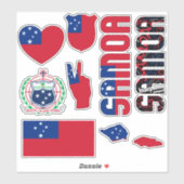 Verbazingwekkende Samoa vormen nationale symbolen Sticker (Vel)