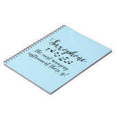 Verbazingwekkende saxofoon notitieboek (Linkerzijde)