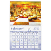 Verbazingwekkende schaakkalender kalender (Feb 2027)