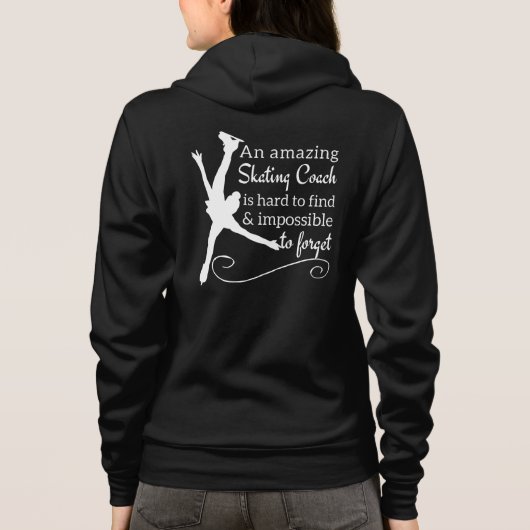 Verbazingwekkende schaatscoach jack - zwart wit hoodie (Achterkant)