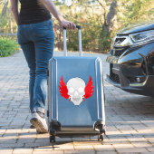 Verbazingwekkende schedel met vleugel sticker (Koffer Insitu)