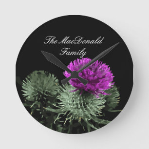 Verbazingwekkende Schotse Distel Familie Clan Ronde Klok