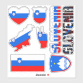 Verbazingwekkende Sloveense nationale symbolen Sticker (Vel)