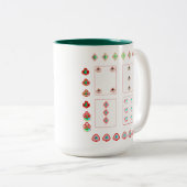 verbazingwekkende speelkaarten ontwerp Two-Tone Mo Tweekleurige Koffiemok (Voorkant rechts)