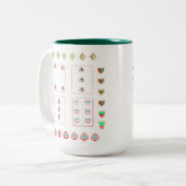 verbazingwekkende speelkaarten ontwerp Two-Tone Mo Tweekleurige Koffiemok (Voorkant links)