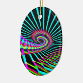 Verbazingwekkende spiraal (verander de woorden) keramisch ornament (Links)