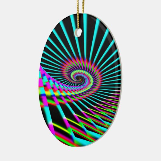 Verbazingwekkende spiraal (verander de woorden) keramisch ornament (Links)