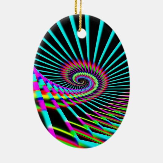 Verbazingwekkende spiraal (verander de woorden) keramisch ornament (Achterkant)