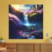 Verbazingwekkende Splendor Waterfall Landschap 8 Canvas Afdruk (Insitu (Woonkamer))