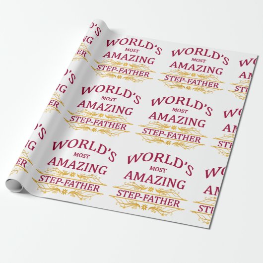 Verbazingwekkende stap-vader cadeaupapier (Uitgerold)
