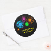 Verbazingwekkende student van de week ronde sticker (Envelop)
