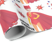 Verbazingwekkende superheld Girl Birthday Gift Fab Cadeaupapier (Rol Hoek)