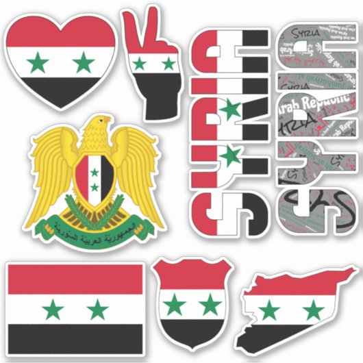 Verbazingwekkende Symbolen in Syrië Sticker (Voorkant)