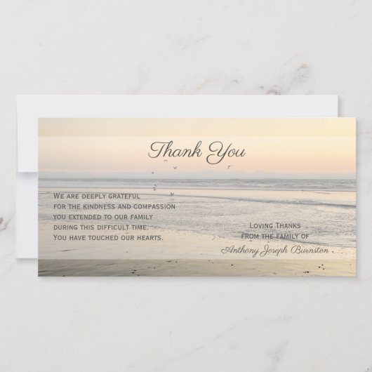 Verbazingwekkende sympathie voor zonsondergang Dan Bedankkaart (Voorkant)