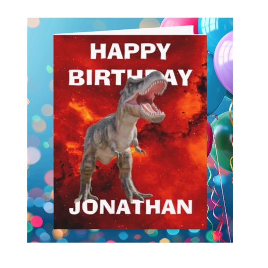 Verbazingwekkende T REX Dinosaurus verjaardagskaar Kaart