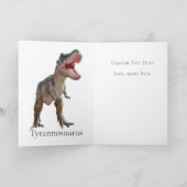 Verbazingwekkende T REX Dinosaurus verjaardagskaar Kaart (Binnen)