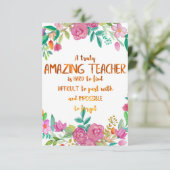 Verbazingwekkende taakomschrijving van de leraar (Staand voorkant)