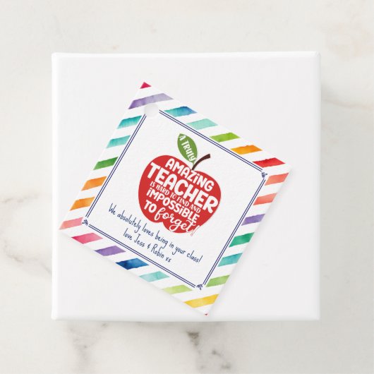 Verbazingwekkende Teacher Appreciation Gift Label (In situ)