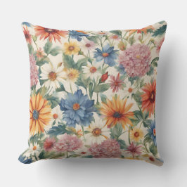 Verbazingwekkende tedere zomer tuin bloemen buitenkussen