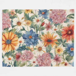 Verbazingwekkende tedere zomer tuin bloemen fleece deken