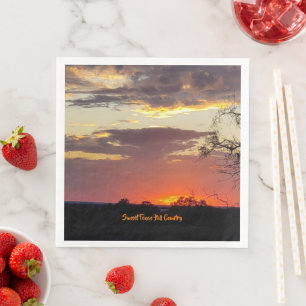 Verbazingwekkende Texas Zonsondergang Papieren Ser Servet