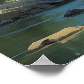 Verbazingwekkende Tijger Hardlopen in het Oerwoud  Poster (Hoek)