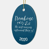 Verbazingwekkende trombone keramisch ornament (Links)