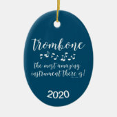 Verbazingwekkende trombone keramisch ornament (Voorkant)