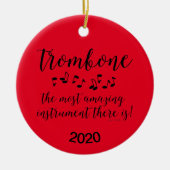 Verbazingwekkende trombone keramisch ornament (Voorkant)