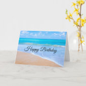 Verbazingwekkende tropische scène foto van Birthda Kaart (Gele Bloem)