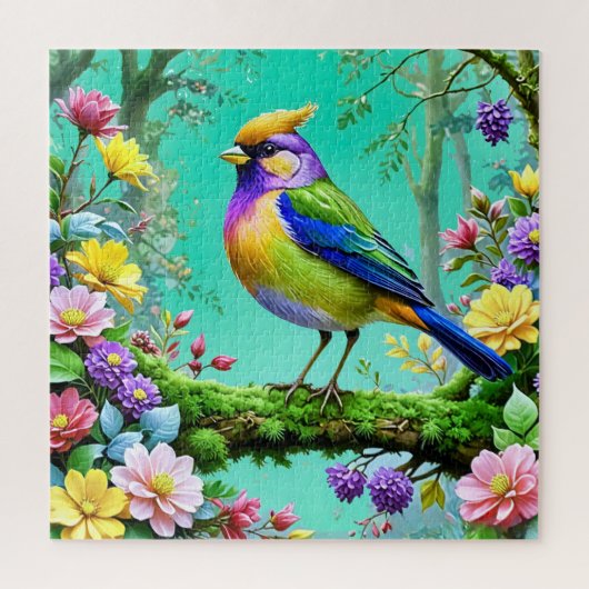 Verbazingwekkende tropische vogel Puzzel (Verticaal)