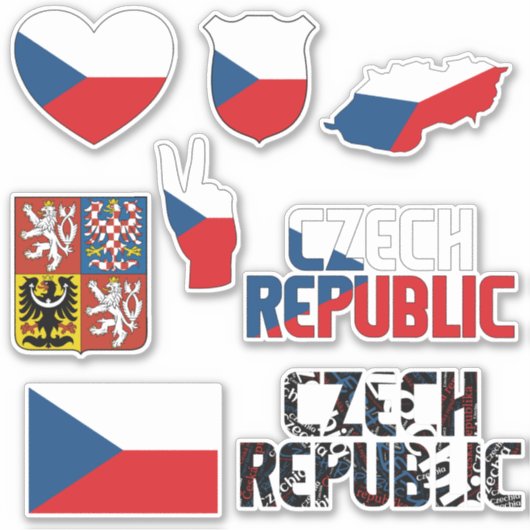 Verbazingwekkende Tsjechische Republiek vormt nati Sticker (Voorkant)