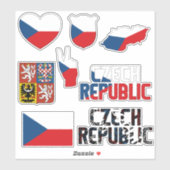 Verbazingwekkende Tsjechische Republiek vormt nati Sticker (Vel)
