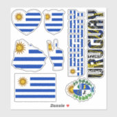 Verbazingwekkende Uruguay-vormen nationale symbole Sticker (Vel)