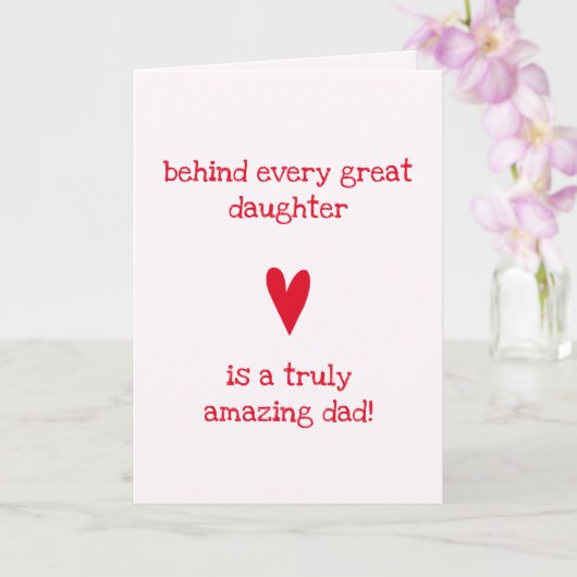 Verbazingwekkende vader! | Dochter en vader - Pap' Kaart (Orchidee)