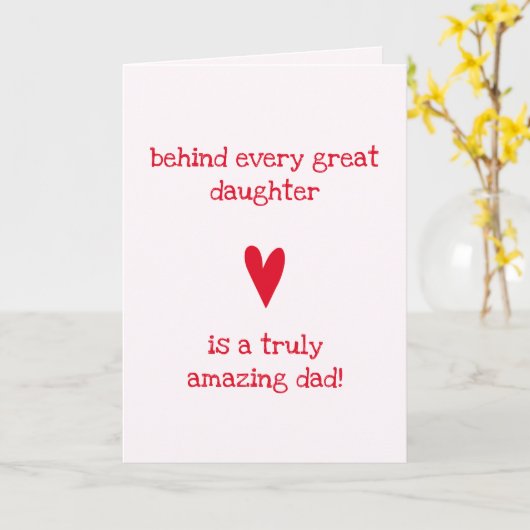 Verbazingwekkende vader! | Dochter en vader - Pap' Kaart (Gele Bloem)