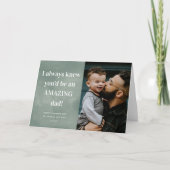 Verbazingwekkende vader foto Vaderdag Kaart (Voorkant)