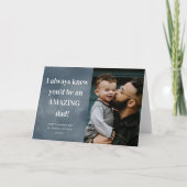 Verbazingwekkende vader foto Vaderdag Kaart (Voorkant)