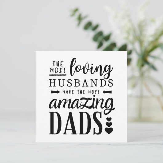 Verbazingwekkende vaders, liefdevolle echtgenoten  kaart (Staand voorkant)
