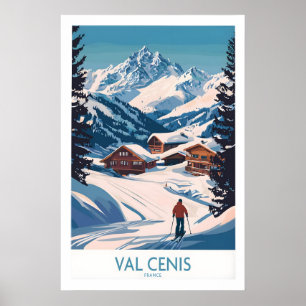 Verbazingwekkende Val Cenis Ski Art voor Winterlie Poster