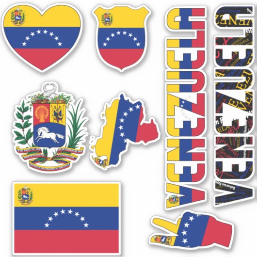 Verbazingwekkende Venezuela vormen nationale symbo Sticker (Voorkant)