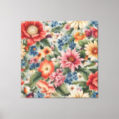 Verbazingwekkende verfijnde kleurrijke zomerbloeme canvas afdruk (Voorkant)