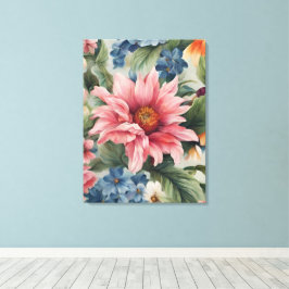 Verbazingwekkende verfijnde kleurrijke zomerbloeme canvas afdruk