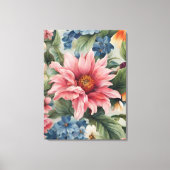 Verbazingwekkende verfijnde kleurrijke zomerbloeme canvas afdruk (Voorkant)